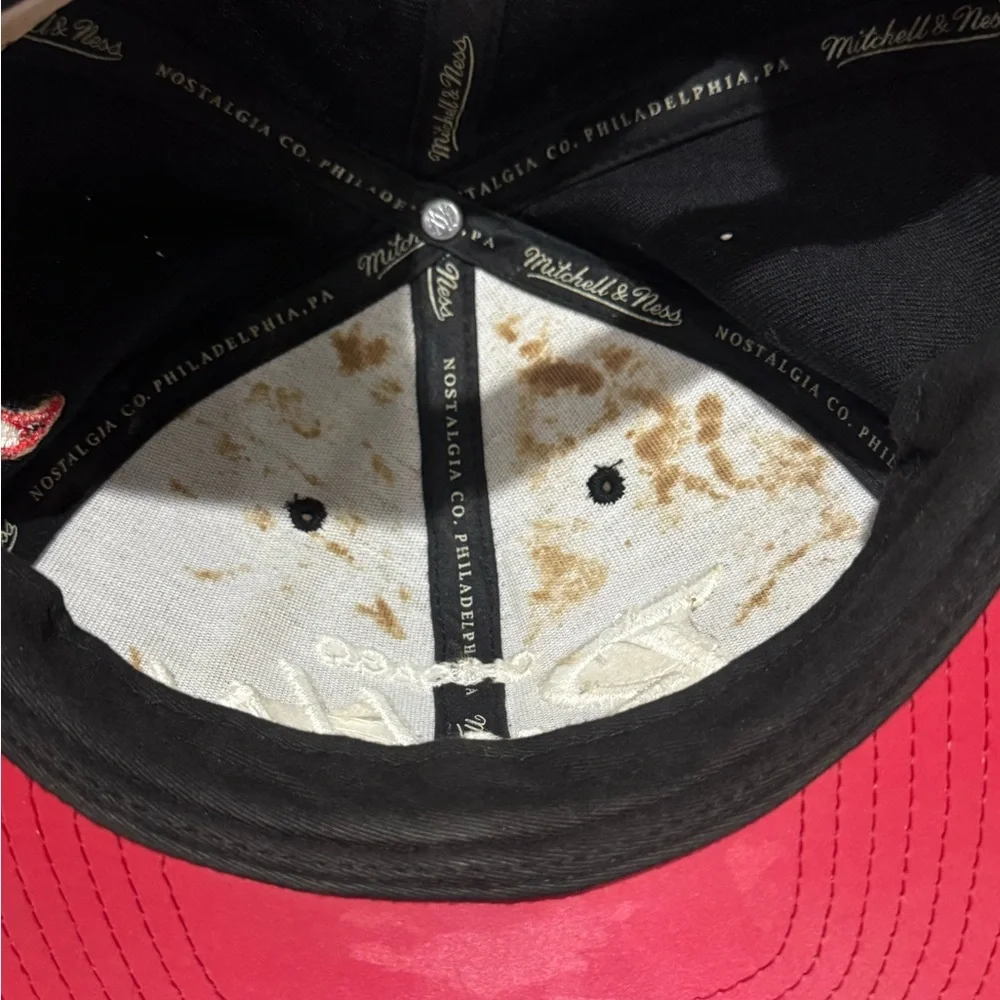 Chicago Bulls Snapback Hat Mitchell & Ness Cap Wool Blend‎ Reflective Bill